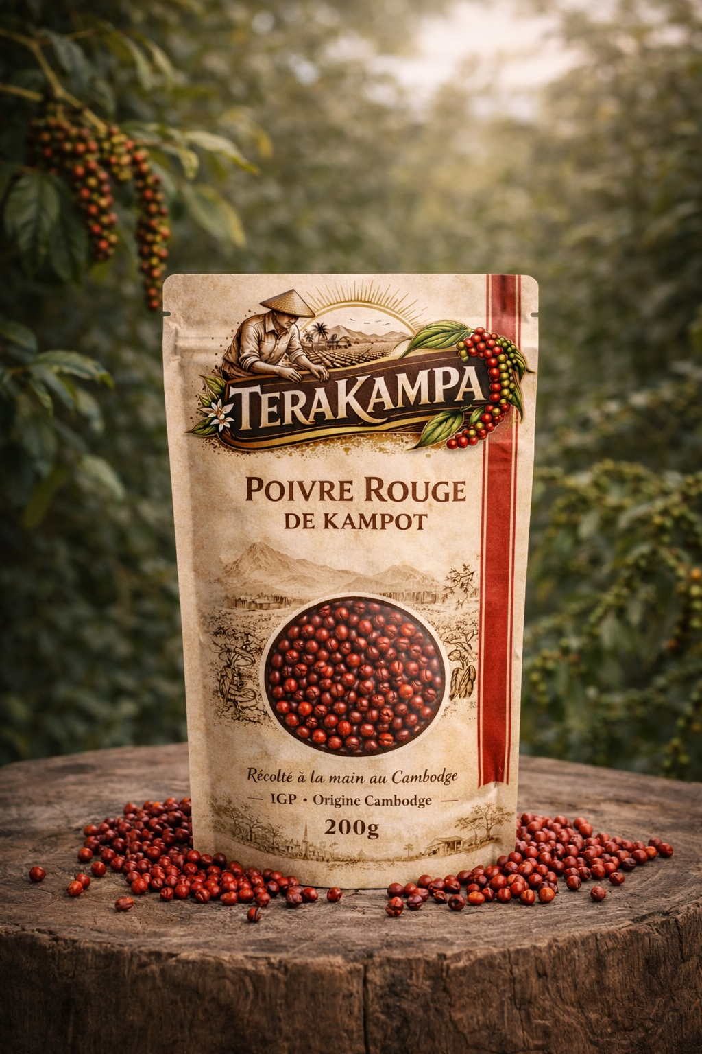 Poivre Rouge de Kampot IGP – Premium – Direct Producteur