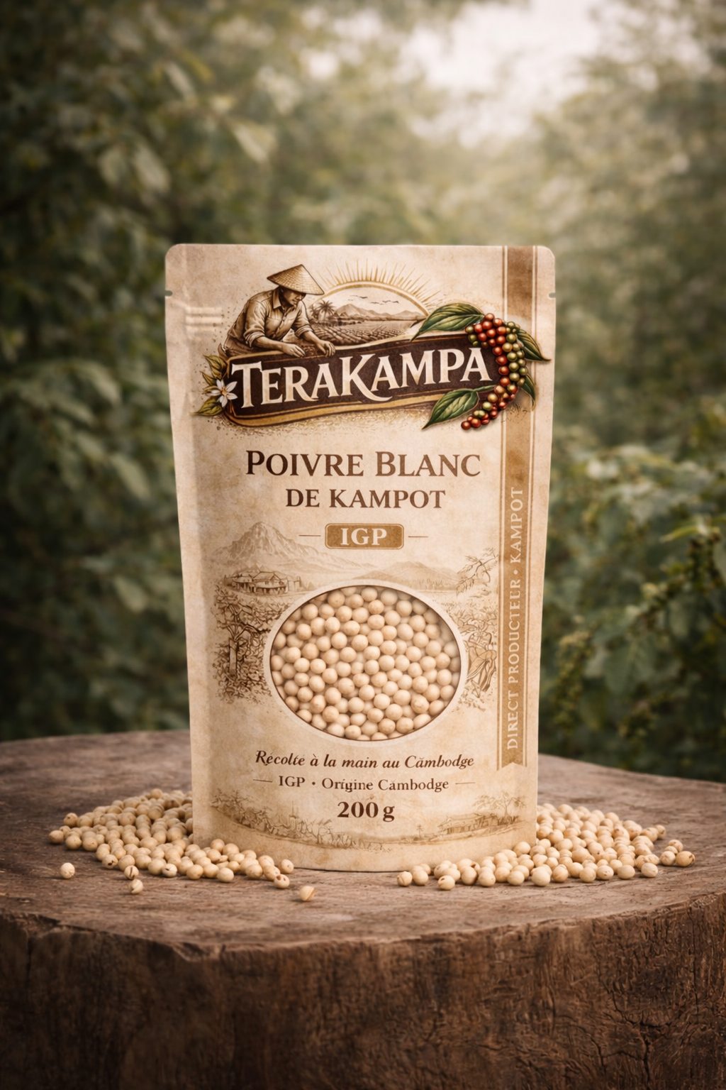 Poivre Blanc de Kampot IGP – Premium – Direct Producteur